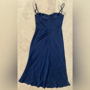 NEW Katie May Flora Seamed Bustier Navy Blue Cocktail Dress sz L thumbnail 6