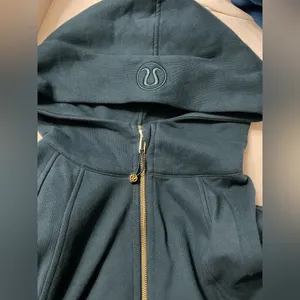 Lululemon NWT Scuba Oversized Half Zip Hoodie Indochine Blue Gold Size M/L thumbnail 15