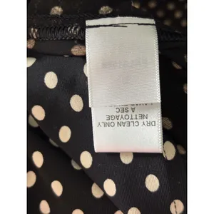 BCBGMAXAZRIA Polka Dot Wrap Dress Black White‎ 3/4 Sleeve Ruffle Hem Large thumbnail 5