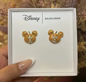 BaubleBar NEW IN BOX Disney x Mickey Mouse halloween pumpkin earrings thumbnail 1