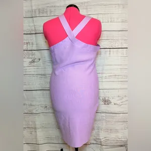 The Drop Elegant Lavender Cross-Neck Dress thumbnail 2