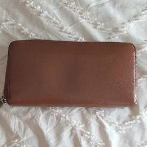 Coach Saddle Brown Leather Accordion Zip Wallet Purse Quiet Luxury Coachcore thumbnail 10