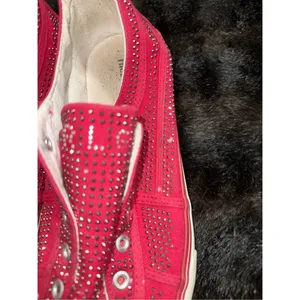 True Religion beaded cherry red slip on sneakers Aubrie shoes 10 bling bling thumbnail 3
