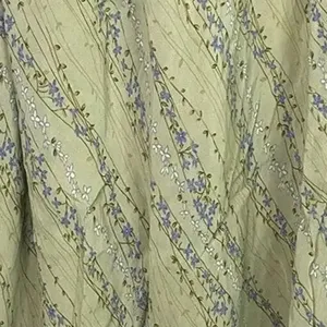 Zara Shimmery Floral Print Spaghetti Strap Slip Midi Dress Lined 10 Green Purple thumbnail 9