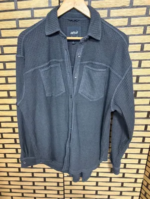 Aerie Gray‎ Waffle Knit Shacket XS thumbnail 1