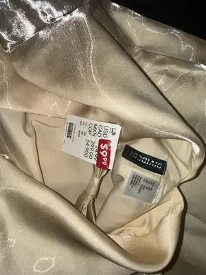 Divided Shimmering Cream Slip Dress thumbnail 6