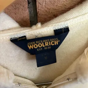 Woolrich Patterned Hooded Fleece Jacket Women’s Size Medium White/Cream Colored thumbnail 3