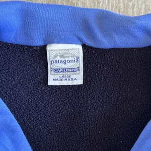 Vtg Blue Patagonia Capilene Fleece Quarter Zip Pullover Jacket Womens-Lrg USA thumbnail 3