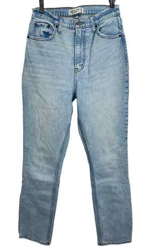 Abercrombie & Fitch Curve Love 90s Slim Straight Ultra High Rise Jeans Size 28 6 thumbnail 1