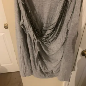 NWT threeeightytwo.com grey cowl neck/round neckline jeweled shirt size medium‎ thumbnail 8