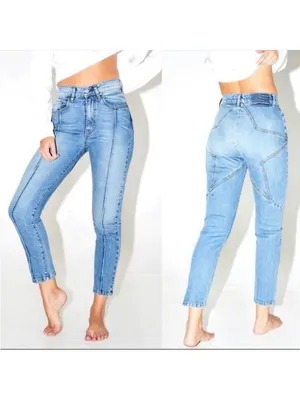 Revice Venus High Rise Cropped Star Jeans: Light Year Wash thumbnail 2