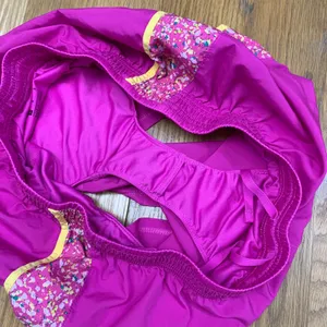 Nike Dri-FIT Women‎ Running Shorts Magenta Pink Floral Splatter Size Large thumbnail 3