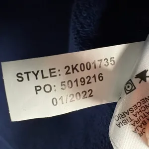 Vineyard Vines Drawstring Cowlneck Pullover Thumbholes 100% Cotton Blue Small thumbnail 5