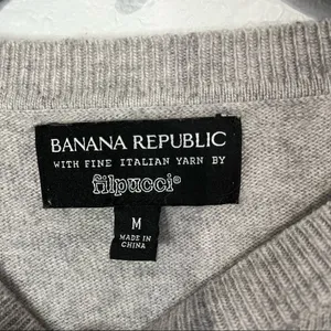 Banana Republic Fine Italian Yarn by Filpucci Tie Sleeve Sweater Size Medium thumbnail 4