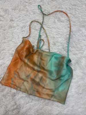 12th tribe satin tie dye top size small thumbnail 1