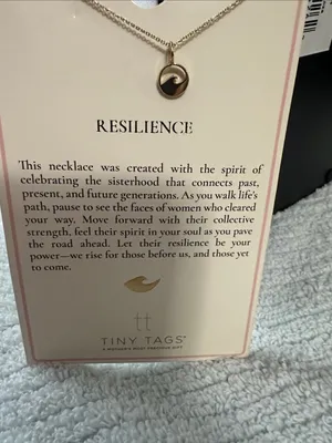 Resilience Gold Pendant Necklace - Gold by Tiny Tags NWT thumbnail 2
