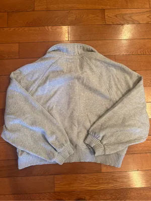 Aerie Oh Snap! Quarter-Snap Sweatshirt in Heather Gray - Size Large thumbnail 5
