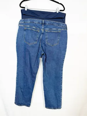 Abercrombie & Fitch Maternity Ankle Straight Jeans Medium Wash thumbnail 4