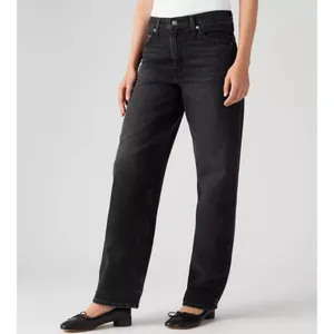 New Levi's 26x30 Premium Baggy Dad Women's Jeans Shrink Up Black thumbnail 2