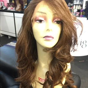 Auburn Wig red brown Human Blend long Swisslace thumbnail 2