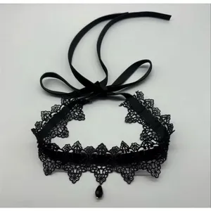 New Sexy Lace Flower Necklace for Women Gothic Punk Velvet Collar Choker Black W thumbnail 2