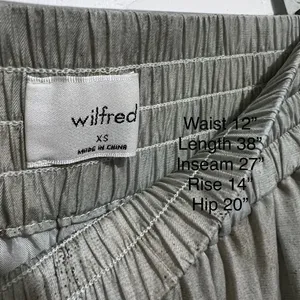Aritzia Wilfred Aries Pants High Waisted Wide Leg Icy Sage Frost Size XS thumbnail 10