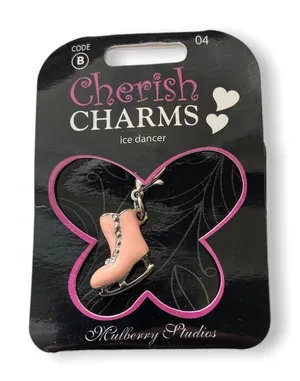 Cherish Charms Ice Dancer Charm‎ for Bracelet Pink NEW thumbnail 1