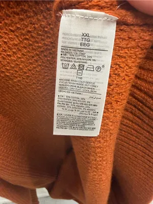 NWT Old Navy orange brown waffle knit sweater cozy fall Halloween autumn outdoor thumbnail 8