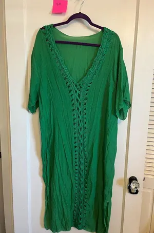 Green beach cover up Size L thumbnail 3