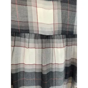 Loft Plaid Button Popover Long Sleeve Swing‎ Shirt Dress Size Medium Belt thumbnail 4