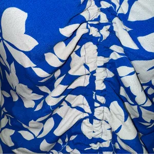 LULUS Show Off Time Blue Floral Print Ruched Halter Bodycon Dress Size XL NWT thumbnail 2