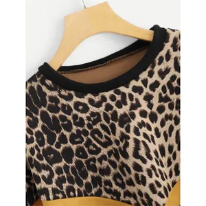 SheIn Color Block Leopard Panel Drop Shoulder Sweater 2XL thumbnail 17