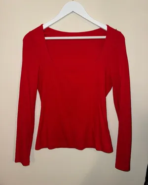 Scoop Neck Long Sleeve Top Size L thumbnail 1
