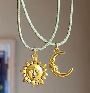 Handmade moon boho necklace🌛 thumbnail 4