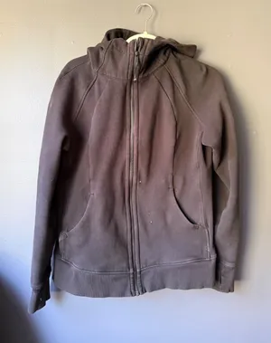 Lululemon Black Zip-Up Hoodie with Thumb Holes and Hood thumbnail 1