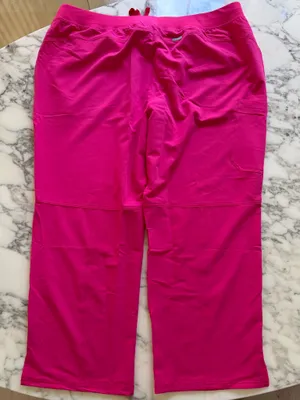 NWT Figs Kade Cargo Pants Womens 5XL Pink Scrubs Drawstring thumbnail 2