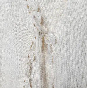 Long fringe open long sleeve sweater cardigan M thumbnail 5