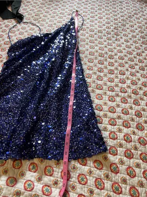 EUC Lulus Force of Fashion Royal Blue Backless Sequin Mini Dress size medium thumbnail 8