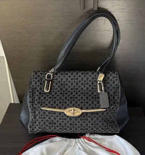 Coach Black Signature Canvas Shoulder Bag thumbnail 1