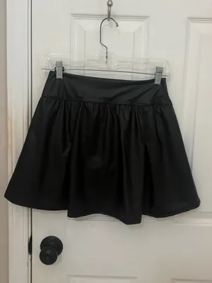 NWT!! Offline by Aerie Real Luxe Faux Leather Mini Skirt with Built-In Shorts thumbnail 8