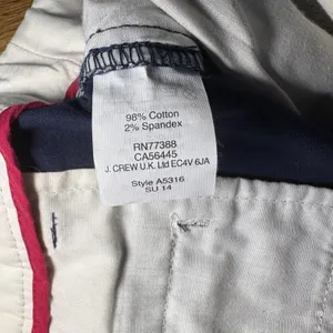J.Crew Navy Blue White Side Stripe Stretch Cotton Chino Pants Cropped Womens 4‎ thumbnail 6