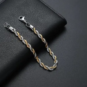 5mm Stainless Steel Twist Chain Bracelet thumbnail 3