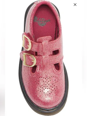 NEW Dr. Martens 8065 Big Kids Sz 6 Ladies Sz 7 Fuchsia/Silver/Gold Glitter Shoes thumbnail 6