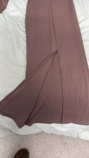 Tight long brown dress thumbnail 2