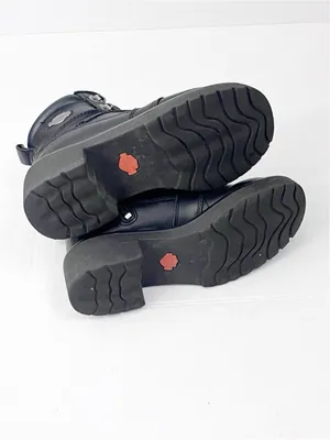 HARLEY DAVIDSON Black Moto Biker Boots Size 5 Bikercore Grunge Academia thumbnail 3