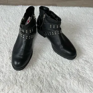 Hush Puppies Black Studded Ankle Boots thumbnail 3