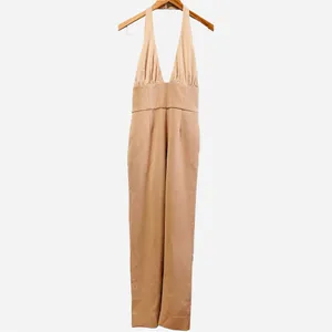 NWT REVOLVE x Chrissy Teigen‎ Micah Halter Open Back Jumpsuit in Nude Size XS thumbnail 3