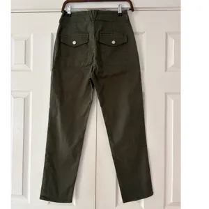 Veronica Beard Jean Army Green Utility‎ Pants Button Fly Straight Leg Olive 26 thumbnail 3