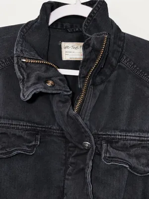 Free People We The Free Arya Utility Jacket Black Small NWOT thumbnail 8