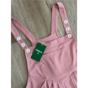 NWT Halara Adjustable Straps Pockets Waffle Casual Overalls Rose Tan Size Small thumbnail 9